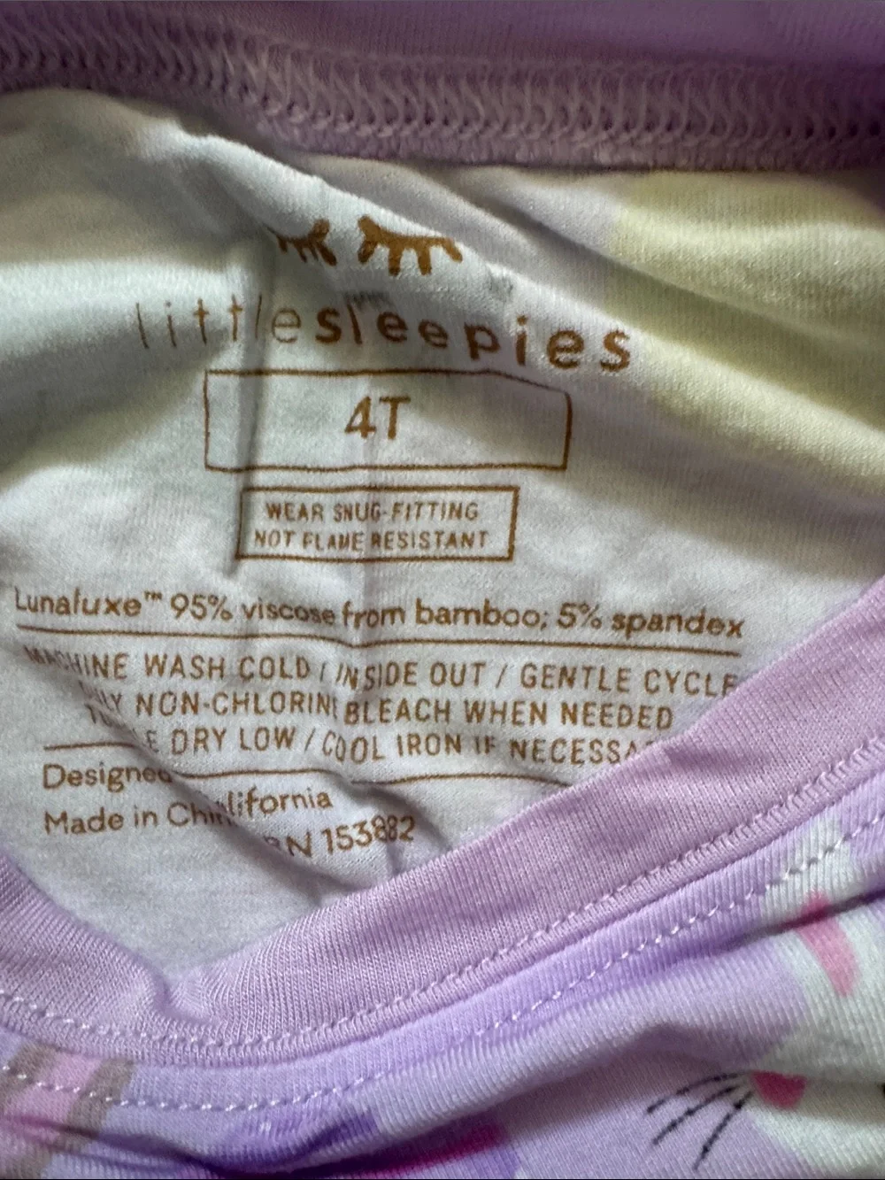 Little Sleepies soft lavender
